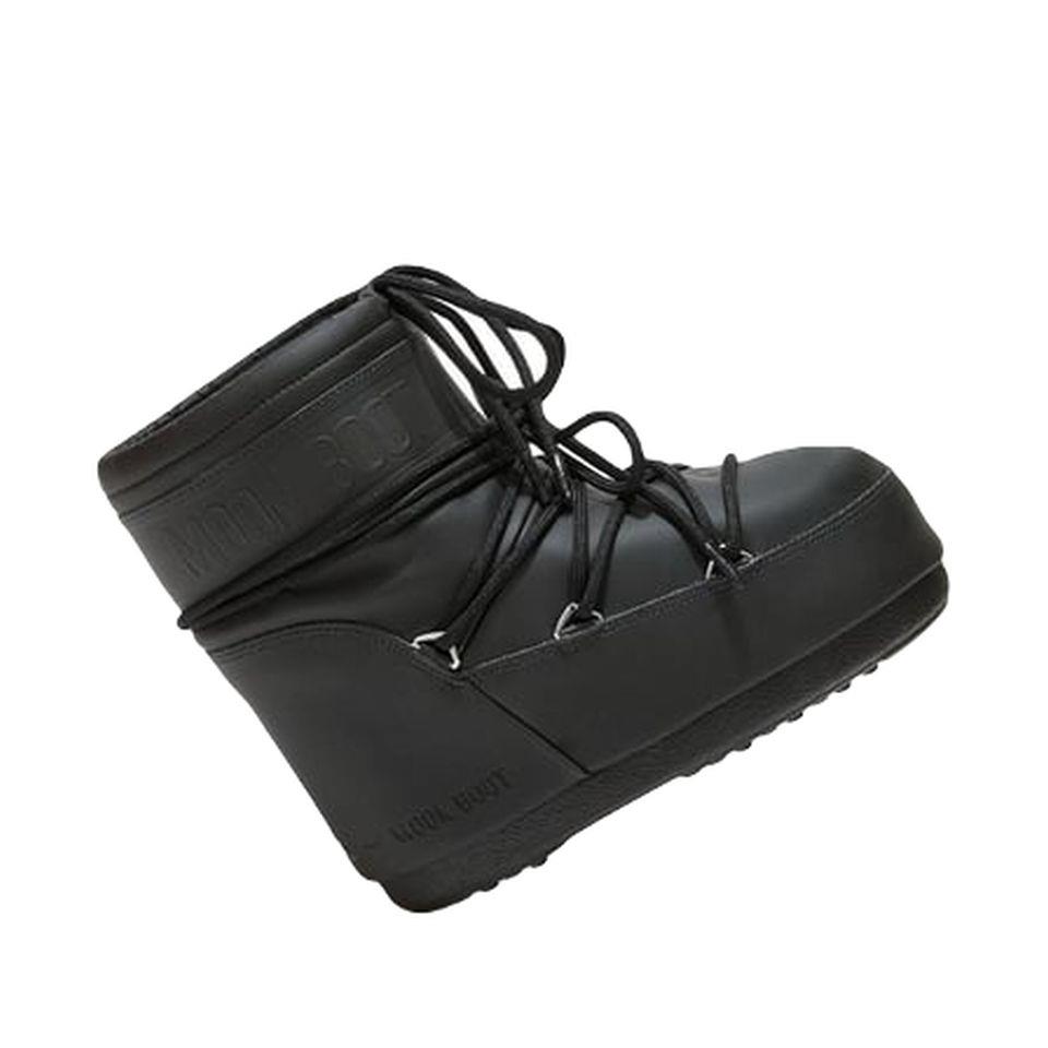 Moon Boot Icon Low Rubber Black Kadın Kısa Kar Botu