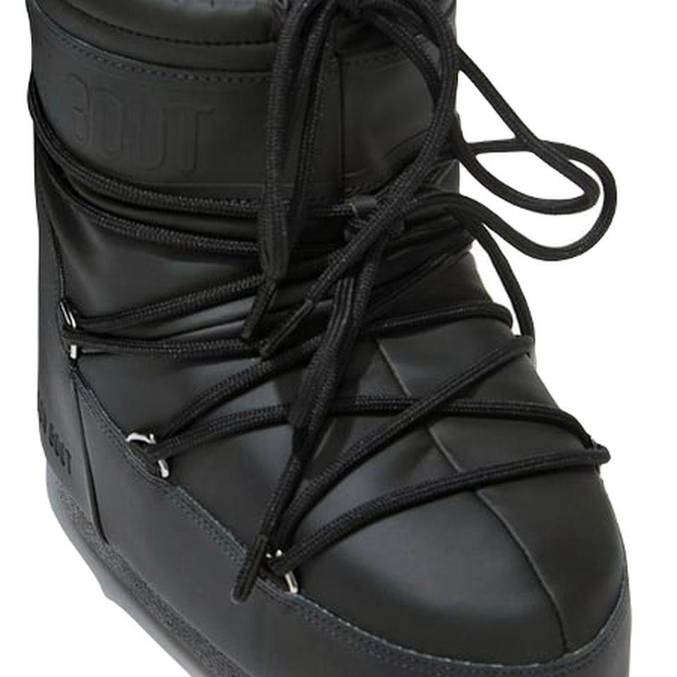 Moon Boot Icon Low Rubber Black Kadın Kısa Kar Botu