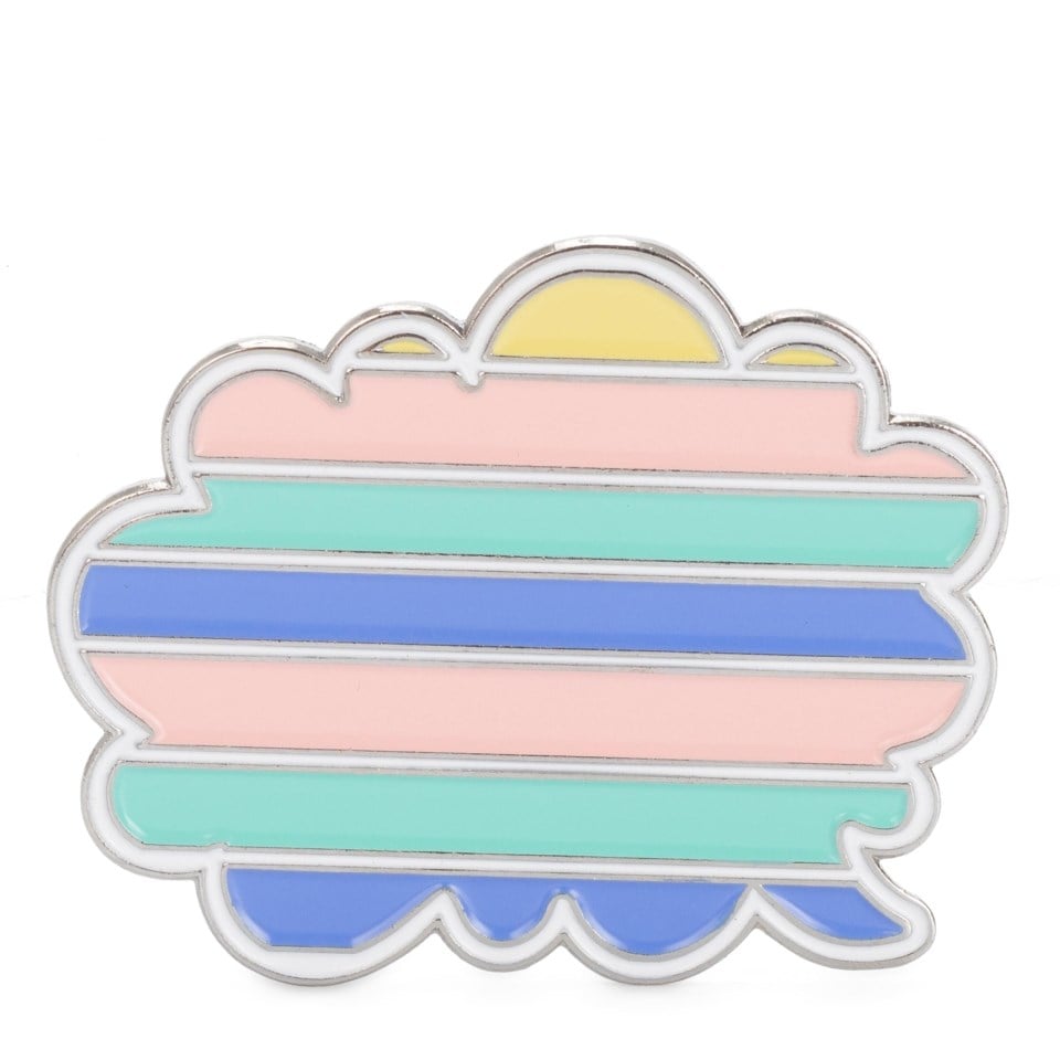 Stripy Cloud Pin Rozet
