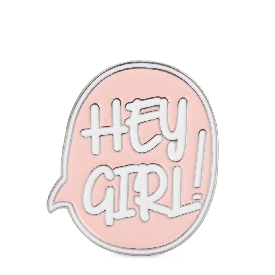 Talking Hey Girl Pin Rozet