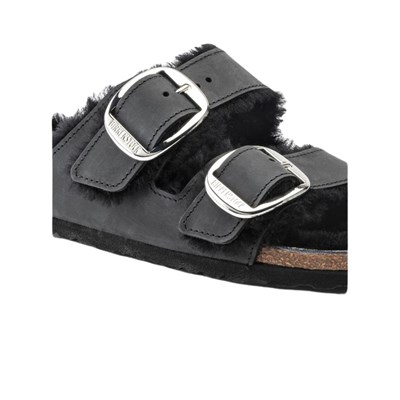 Arizona Big Buckle Shearling Tüylü Terlik 