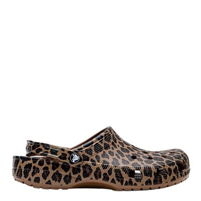 Classic Animal Clog Crocs Leopar Desenli Kadın Terlik