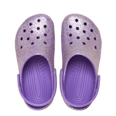 Classic Fantasy Glitter Clog K Crocs Simli Mor Kız Çocuk Terlik