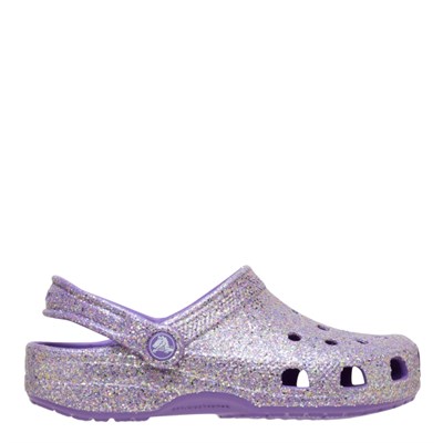 Classic Fantasy Glitter Clog K Crocs Simli Mor Kız Çocuk Terlik