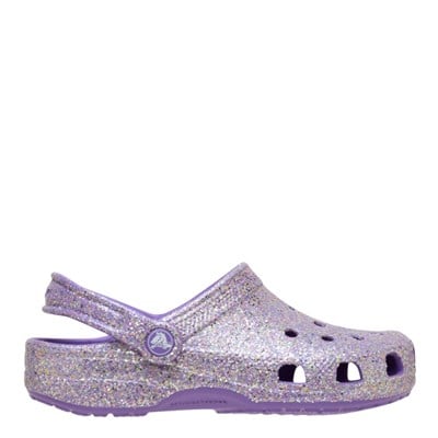 Classic Fantasy Glitter Clog K Crocs Simli Mor Kız Çocuk Terlik