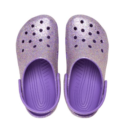 Classic Fantasy Glitter Clog K Crocs Simli Mor Kız Çocuk Terlik