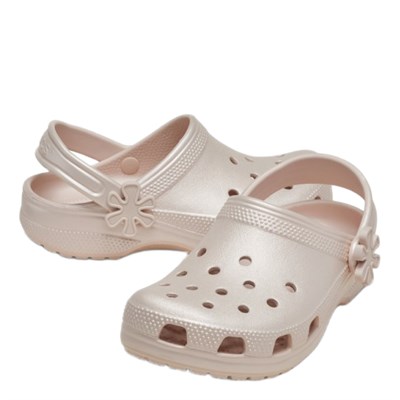 Classic Pearl Shine Clog K Crocs Bej Çocuk Terlik