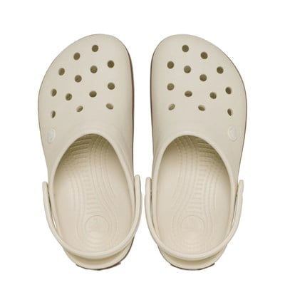 Crocband Gum Clog Crocs Kemik Rengi Kahverengi Şeritli Crocs