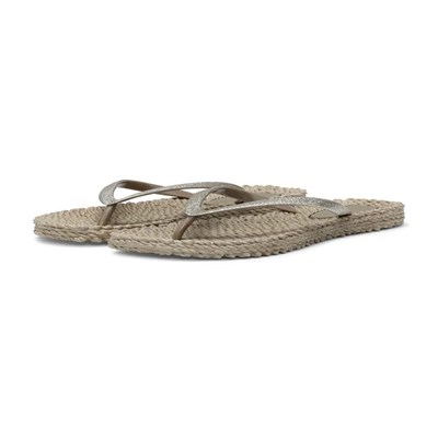 Ilse Jacobsen - Cheerful01 Flip Flop With Glitter Bej Simli Parmak Arası Terlik