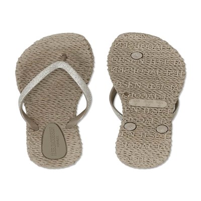 Ilse Jacobsen - Cheerful01 Flip Flop With Glitter Bej Simli Parmak Arası Terlik