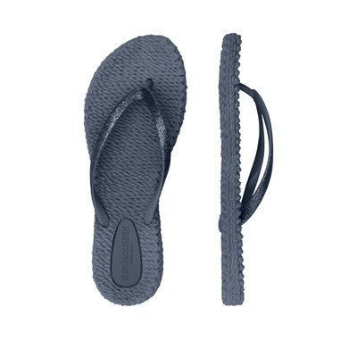 Ilse Jacobsen - Cheerful01 Flip Flop With Glitter Lacivert Simli Parmak Arası Terlik