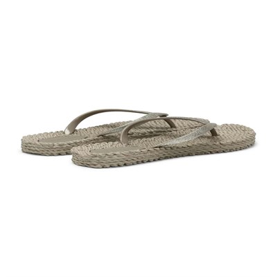 Ilse Jacobsen - Cheerful01 Flip Flop With Glitter Bej Simli Parmak Arası Terlik