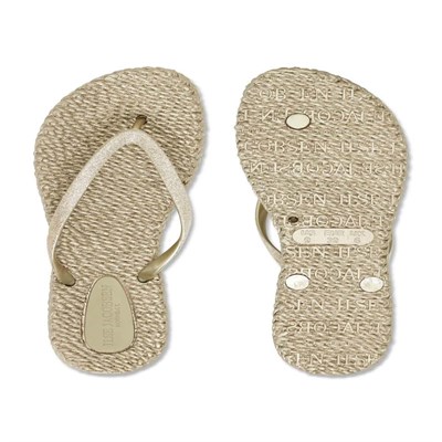 Ilse Jacobsen - Cheerful01 Flip Flop With Glitter Platin Simli Parmak Arası Terlik