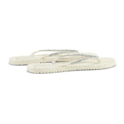 Ilse Jacobsen - Cheerful03G Flip Flop With Rhinest Krem Taşlı Parmak Arası Terlik