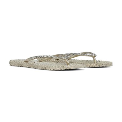 Ilse Jacobsen - Cheerful03G Flip Flop With Rhinest Platin Taşlı Parmak Arası Terlik