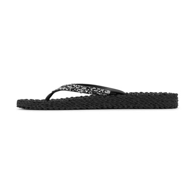 Ilse Jacobsen - Cheerful15 Flip Flop On Platform  Siyah Taşlı Platformlu Parmak Arası Terlik