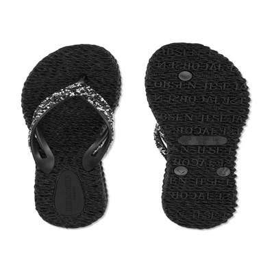 Ilse Jacobsen - Cheerful15 Flip Flop On Platform  Siyah Taşlı Platformlu Parmak Arası Terlik