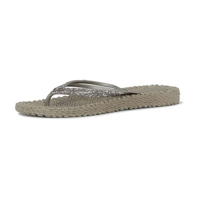 Ilse Jacobsen - Cheerful15 Flip Flop On Platform  Bej Taşlı Platformlu Parmak Arası Terlik