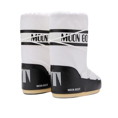 Moon Boot Icon Nylon Black/White Kadın Uzun Kar Botu