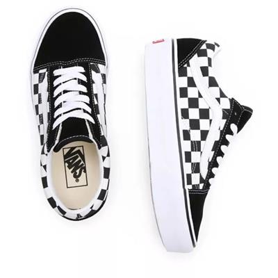 UA checkerboard Old Skool Platform Kadın Bileksiz Platformlu Ayakkabı