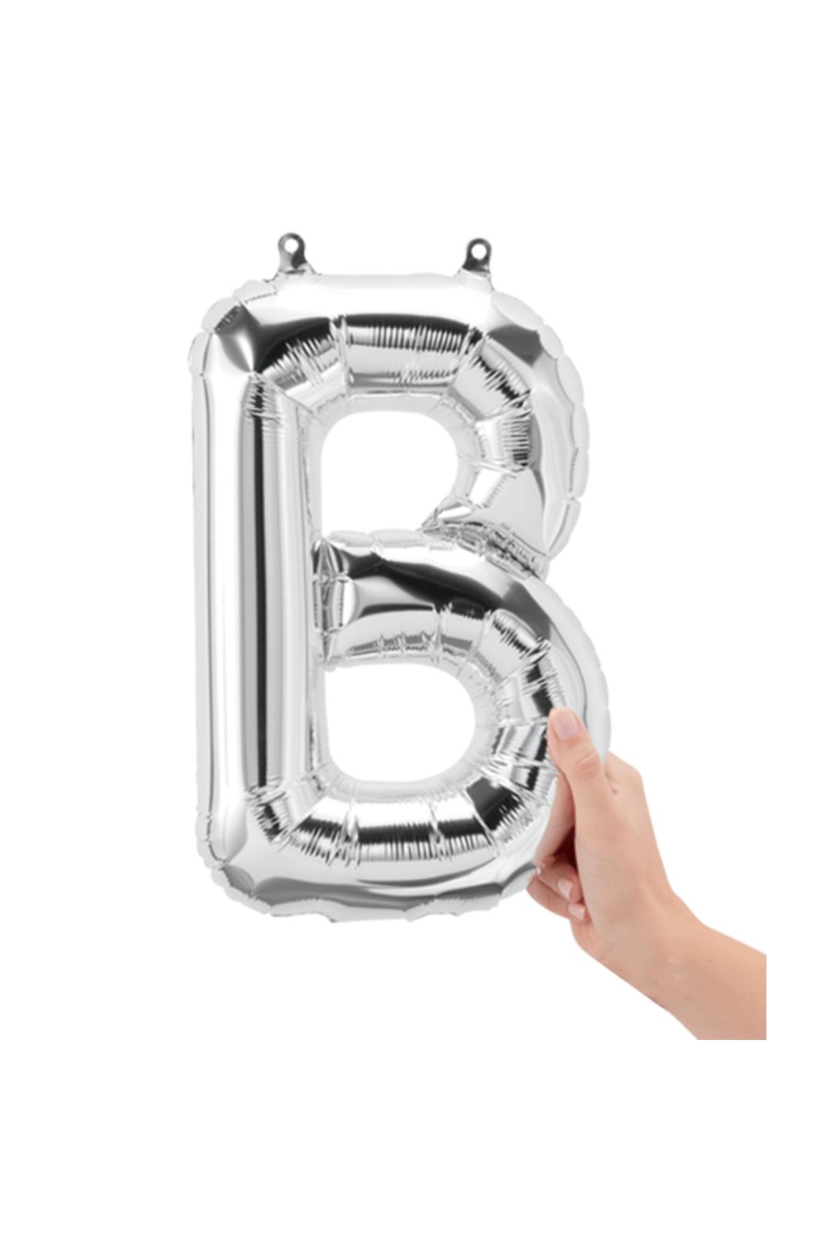 16'' Harf Folyo Balon Silver 35 cm  ( B )