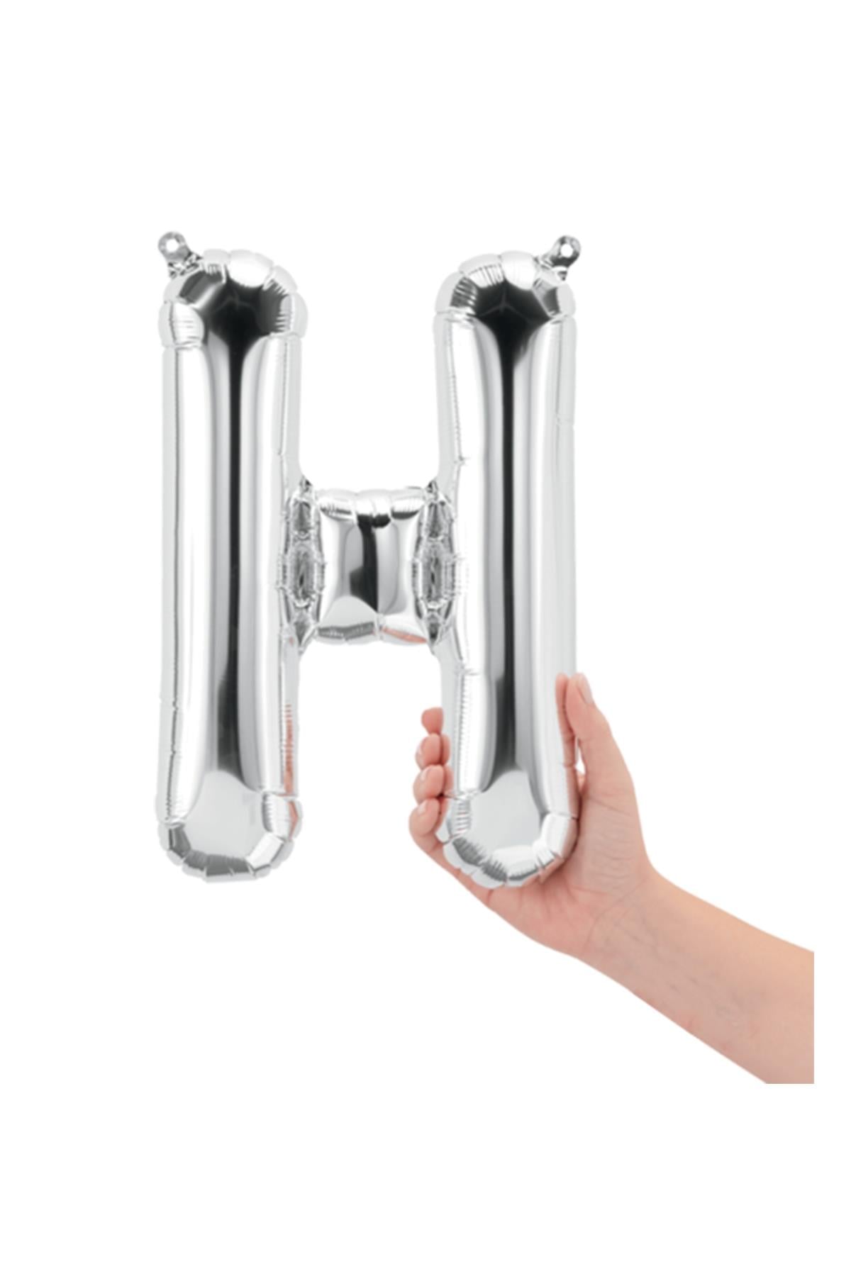 16'' Harf Folyo Balon Silver 35 cm  ( H )