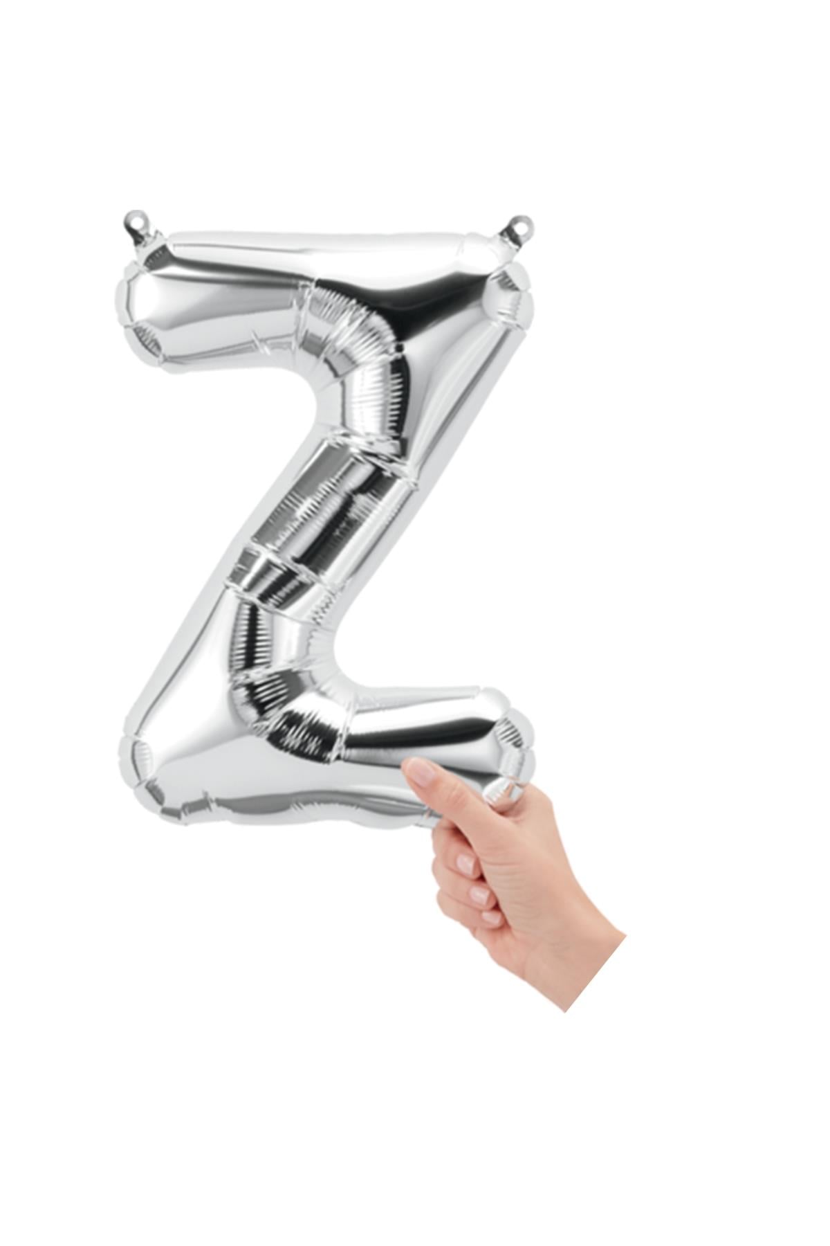 16'' Harf Folyo Balon Silver 35 cm  ( Z )