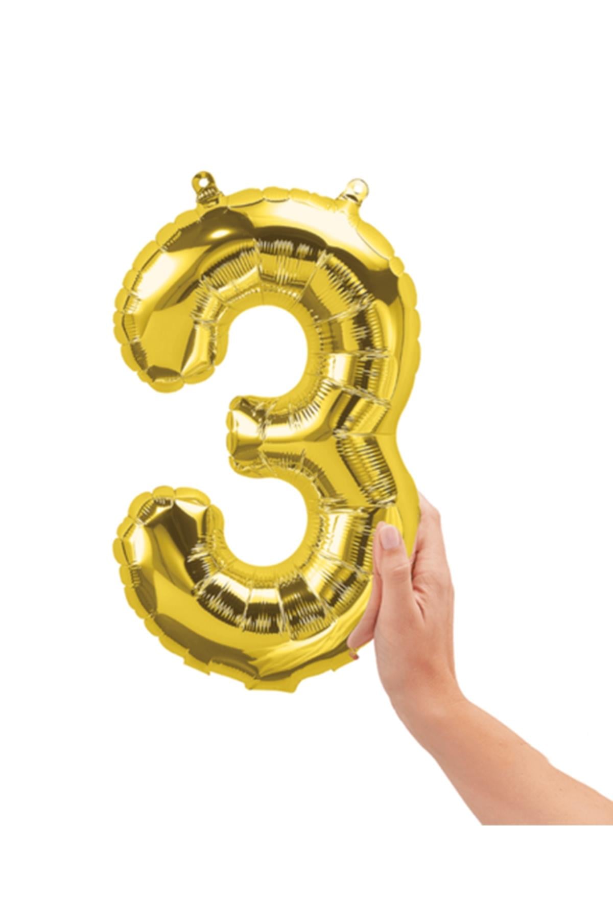 16'' Rakam Folyo Balon Gold 35 cm  ( 3 )
