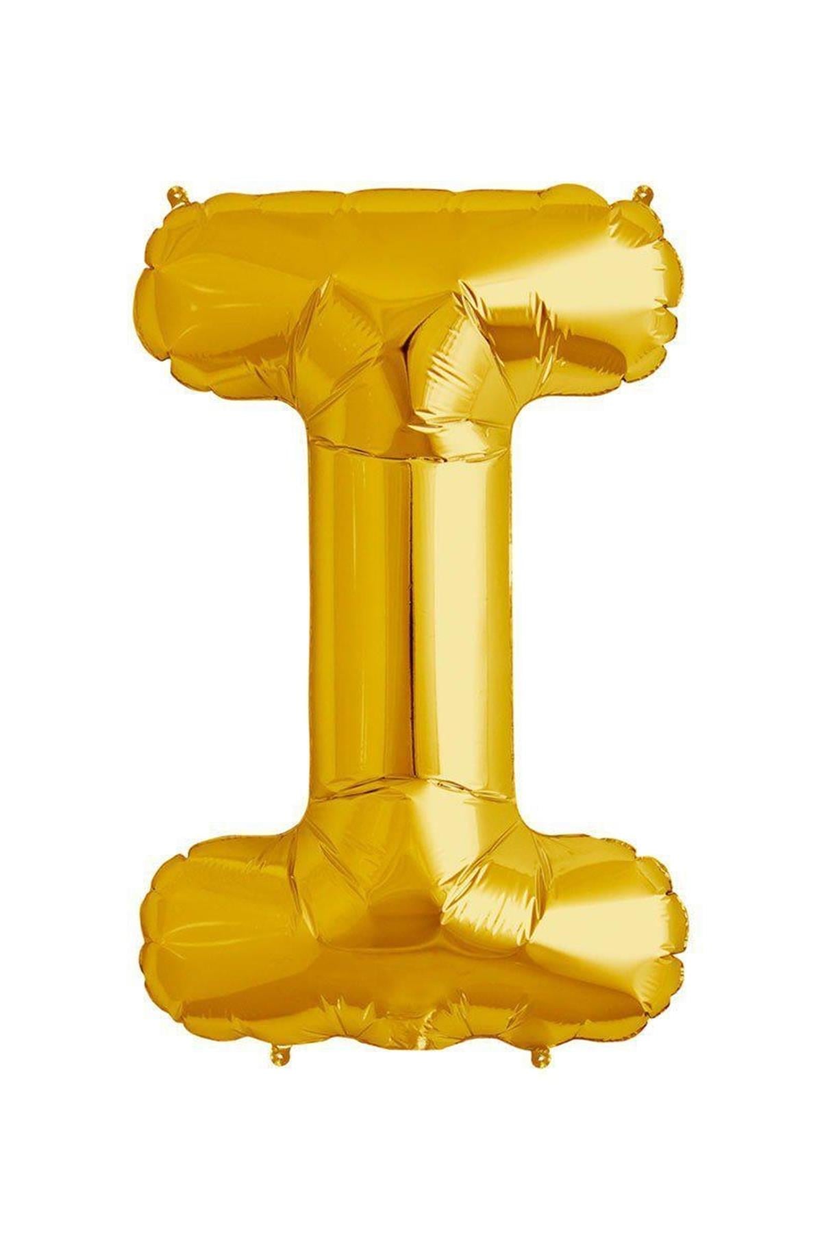 34'' Harf Folyo Balon Gold 75 cm  ( I )