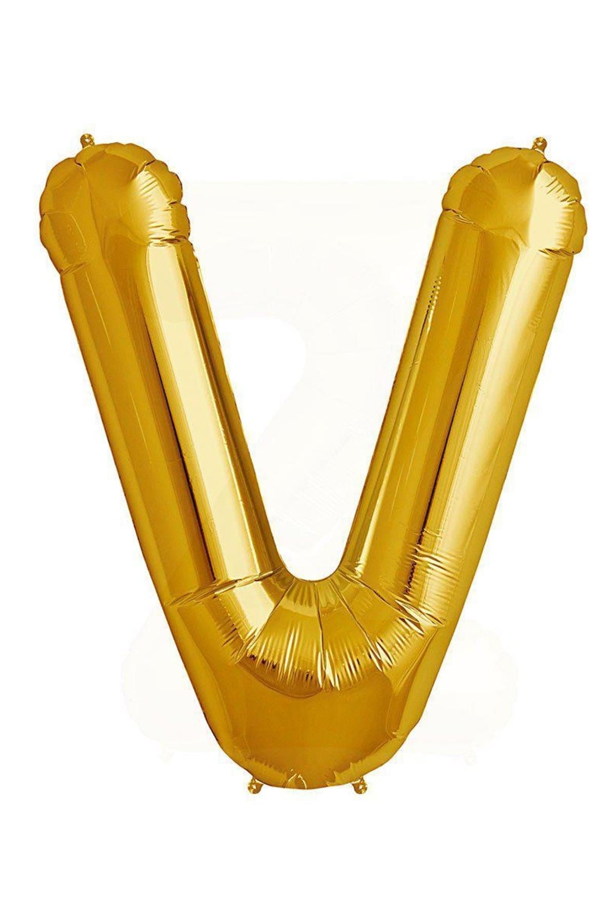 34'' Harf Folyo Balon Gold 75 cm  ( V )
