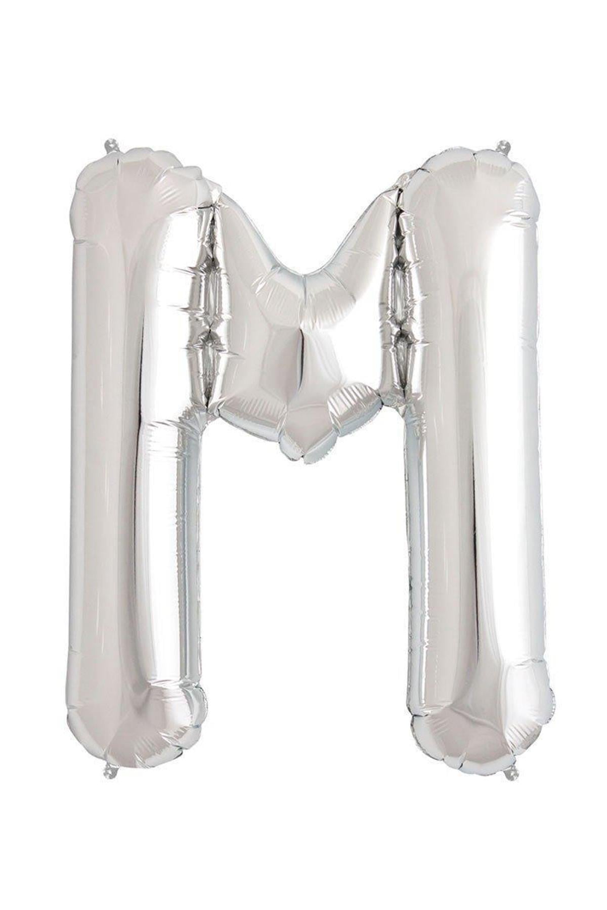 34'' Harf Folyo Balon Silver  75 cm  ( M )