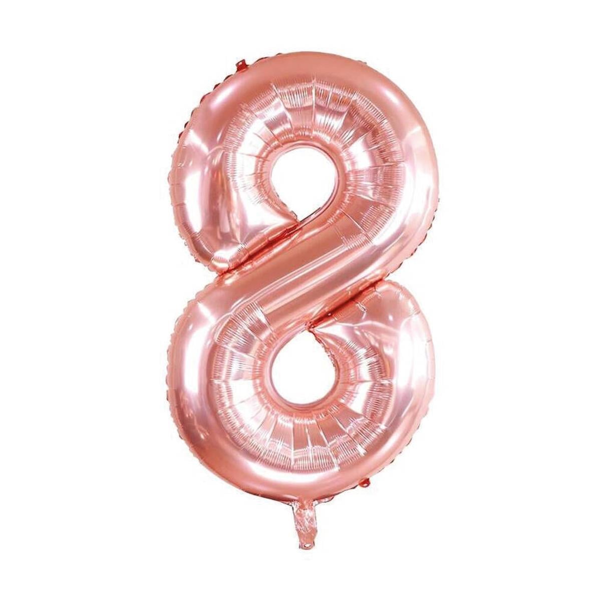 34'' Rakam Folyo Balon Rose Gold  75 cm  ( 8 )