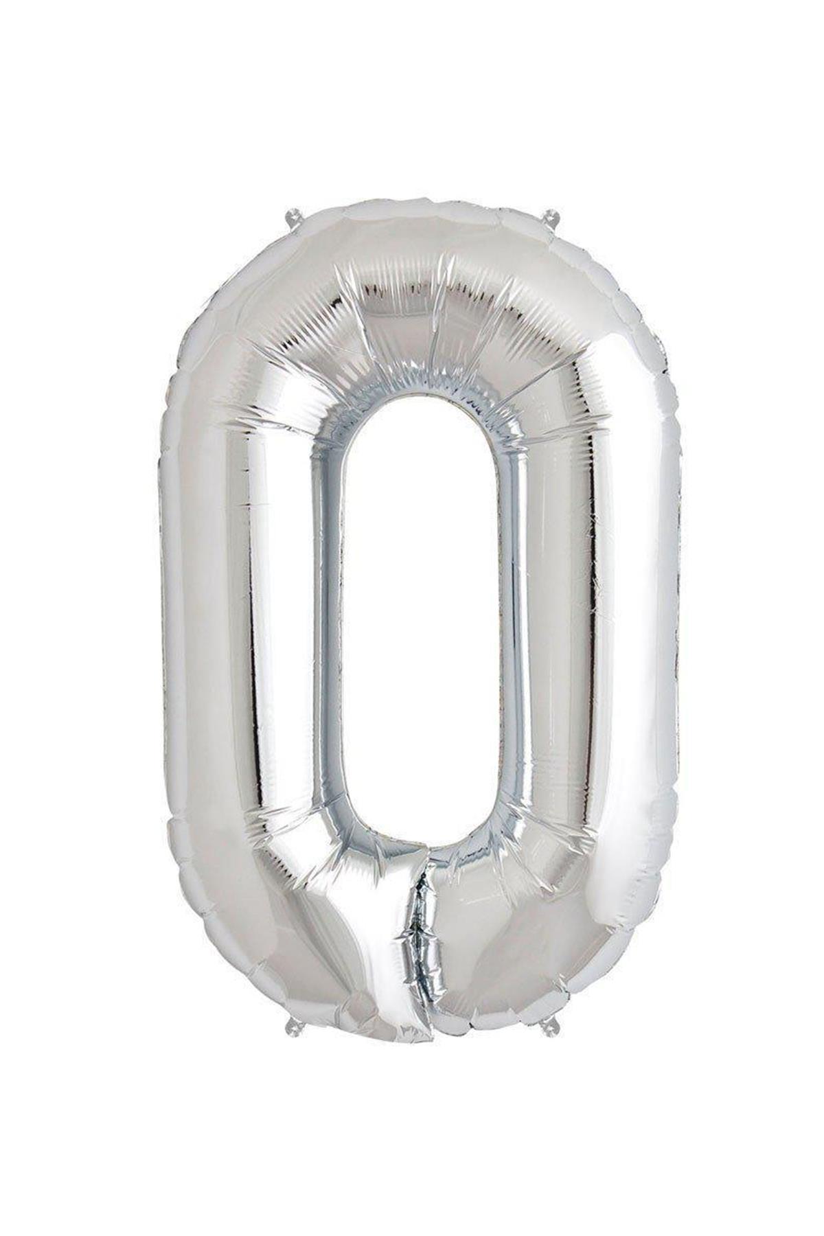 34'' Rakam Folyo Balon Silver 75 cm  ( 0 )