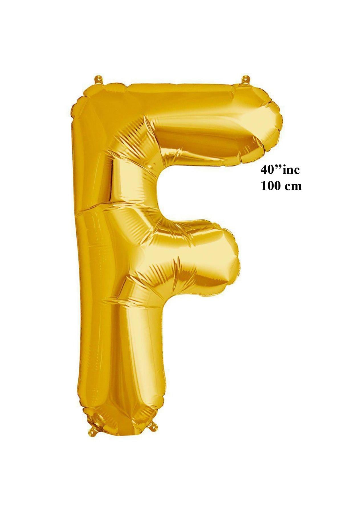 40'' Harf Folyo Balon Gold 100 cm  ( F )