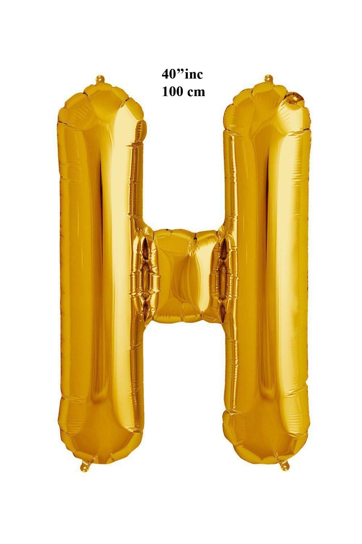 40'' Harf Folyo Balon Gold 100 cm  ( H )