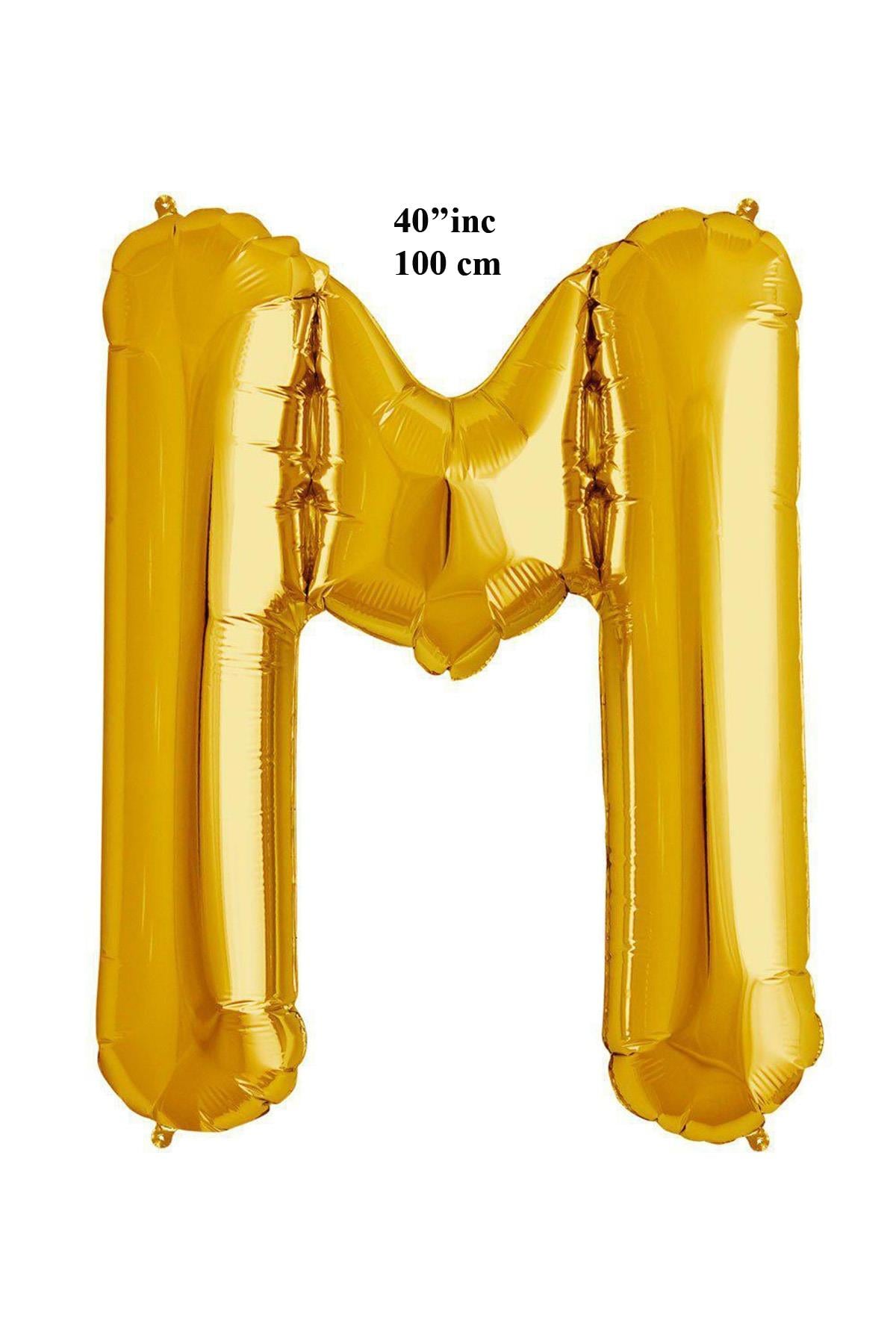 40'' Harf Folyo Balon Gold 100 cm  ( M )