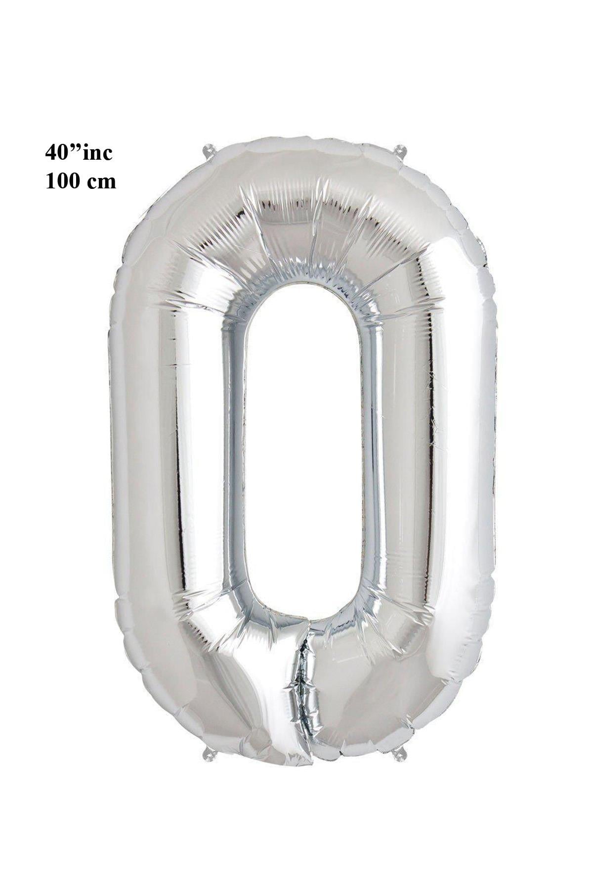 40'' Harf Folyo Balon Gümüş 100 cm  ( O )