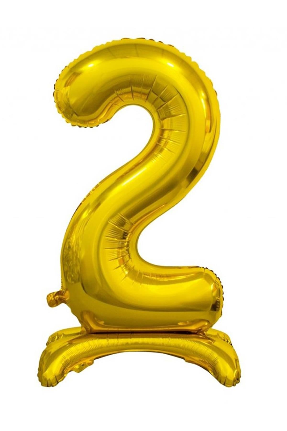 Ayaklı Folyo Balon Gold 75 cm ( 2 )