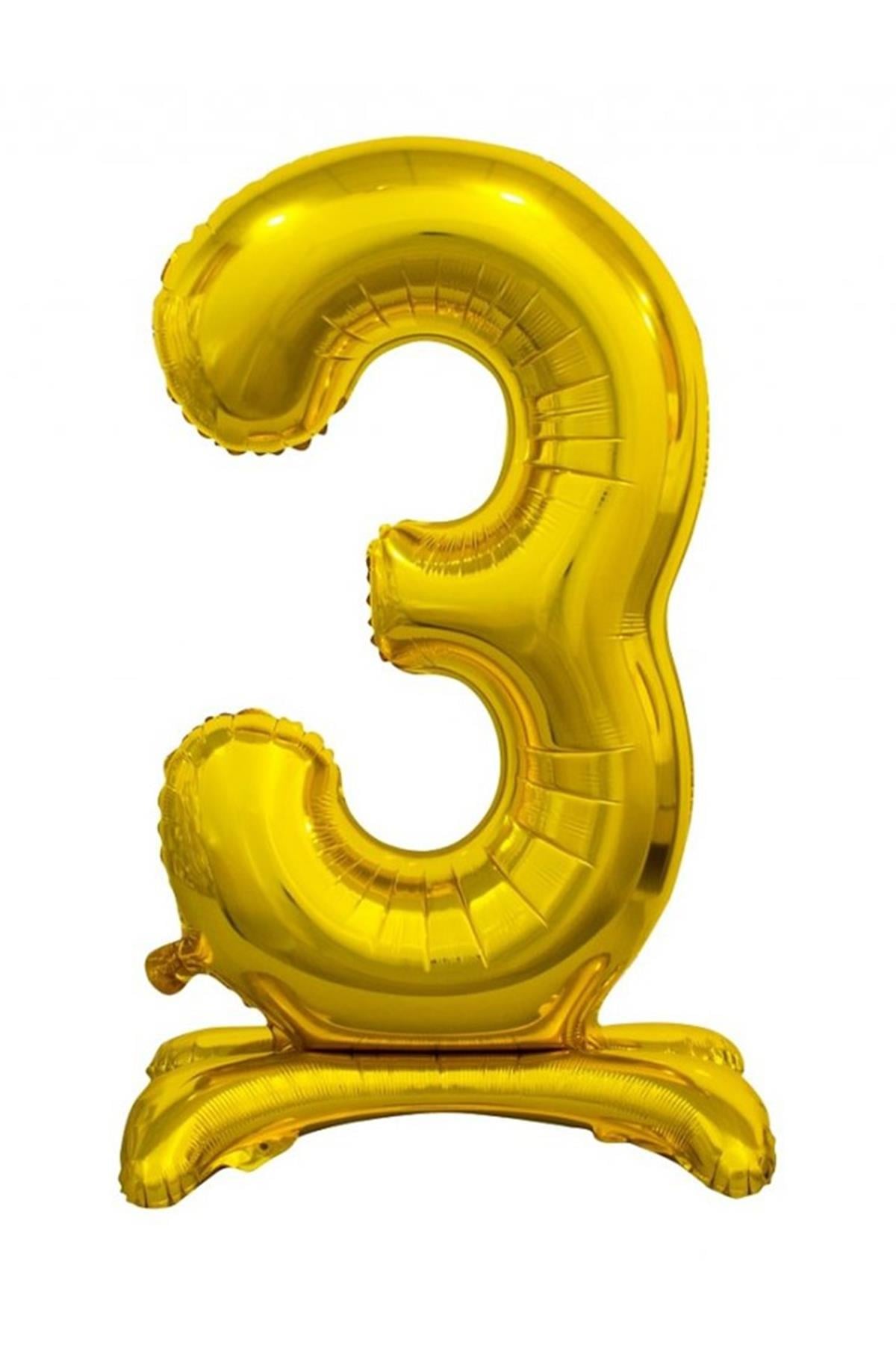 Ayaklı Folyo Balon Gold 75 cm ( 3 )
