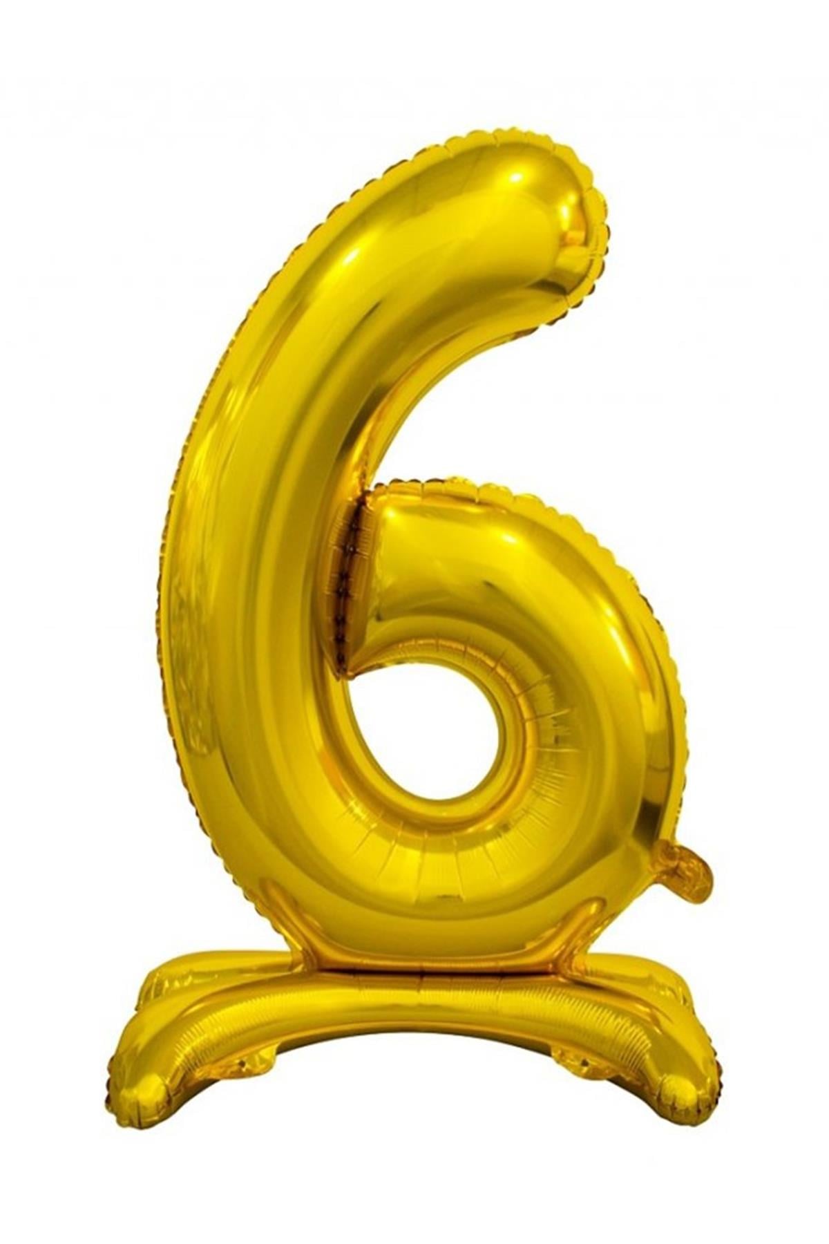 Ayaklı Folyo Balon Gold 75 cm ( 6 )