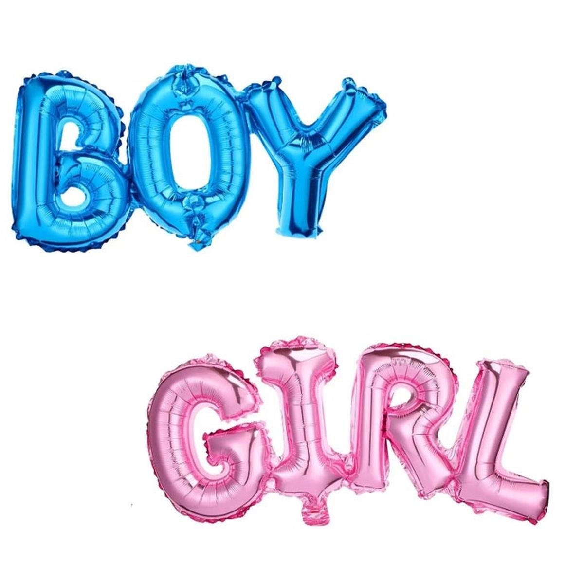 Cinsiyet Belirleme Partisi Boy Girl Folyo Balon Seti 