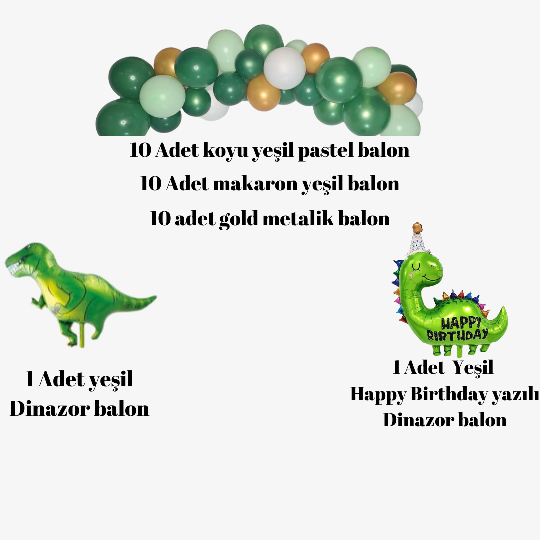 dinazor temalı doğum günü set