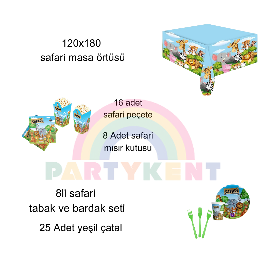 Safari temalı parti set