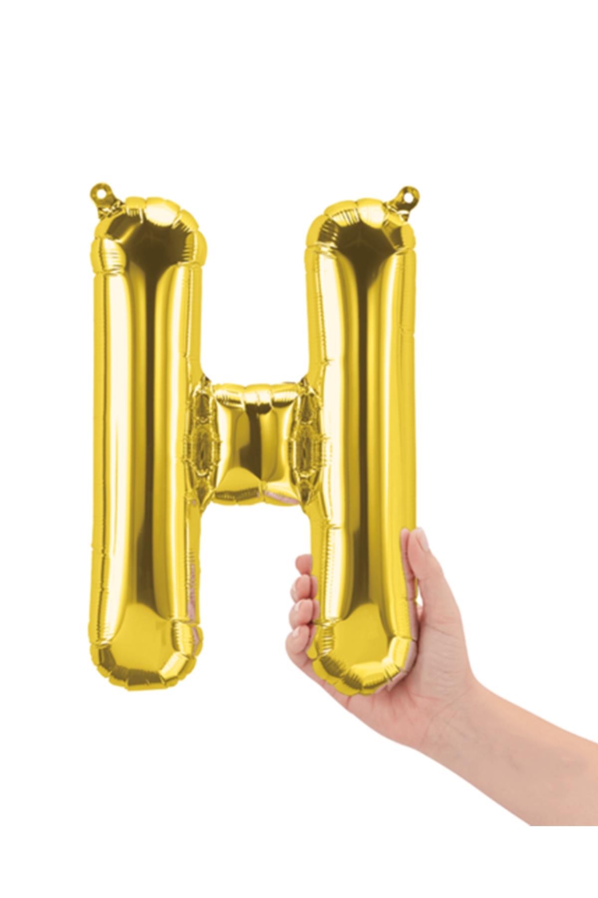 16'' Harf Folyo Balon Gold 35 cm  ( H )