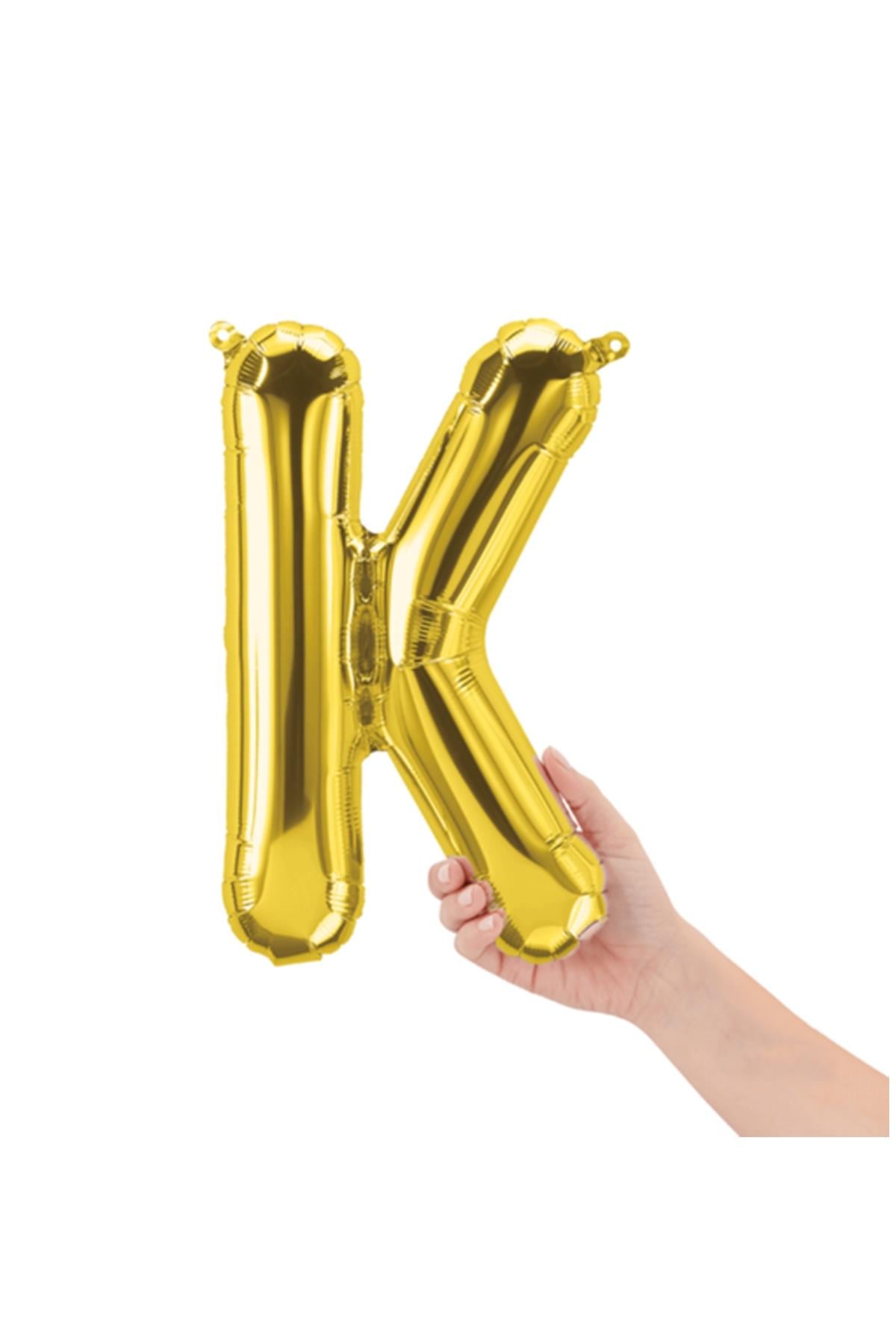 16'' Harf Folyo Balon Gold 35 cm  ( K )