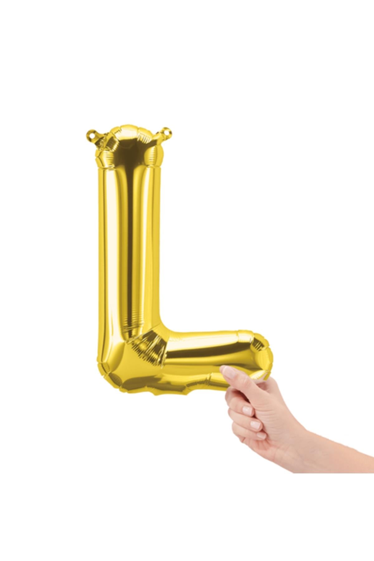 16'' Harf Folyo Balon Gold 35 cm  ( L )