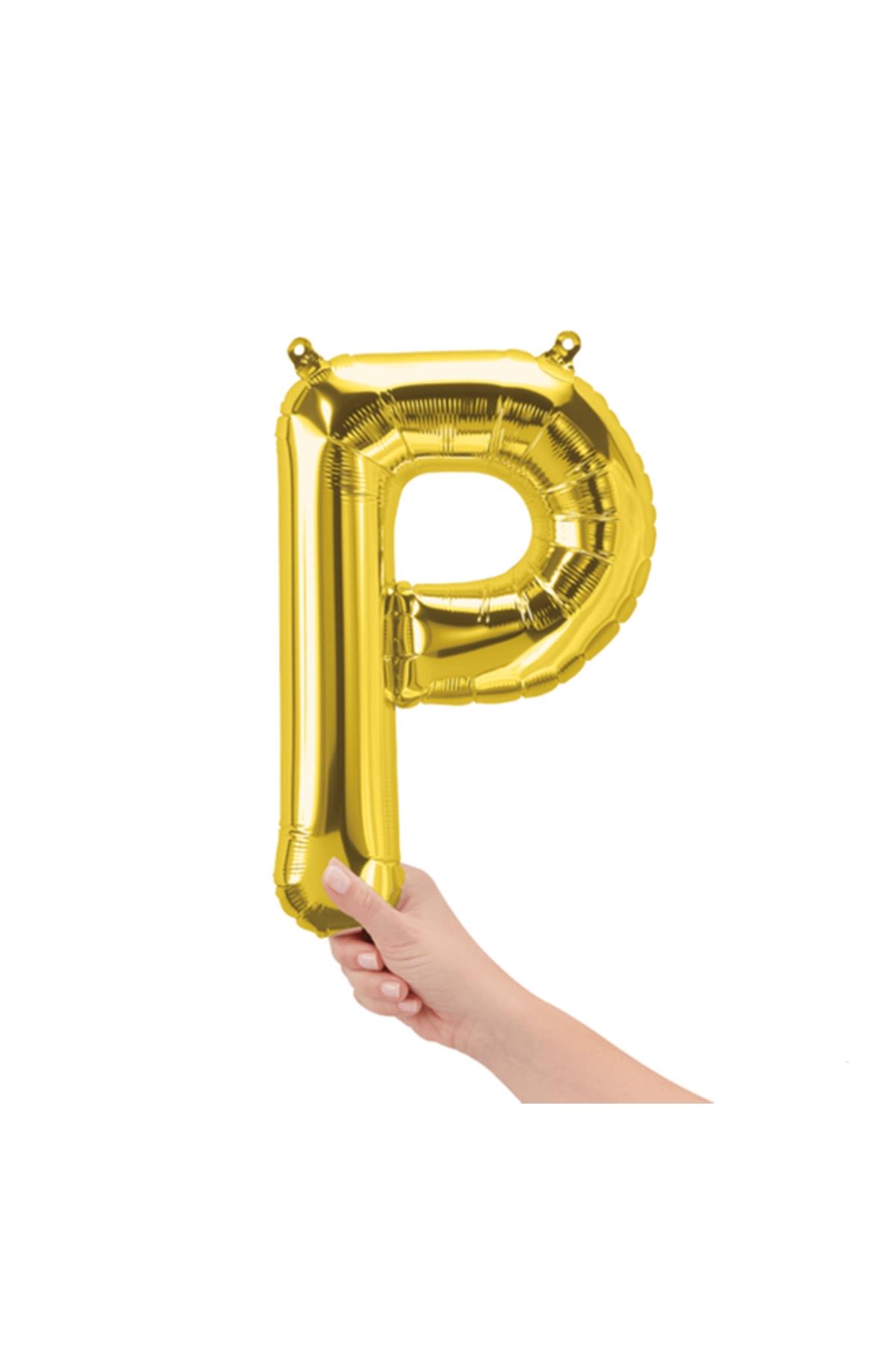 16'' Harf Folyo Balon Gold 35 cm  ( P )