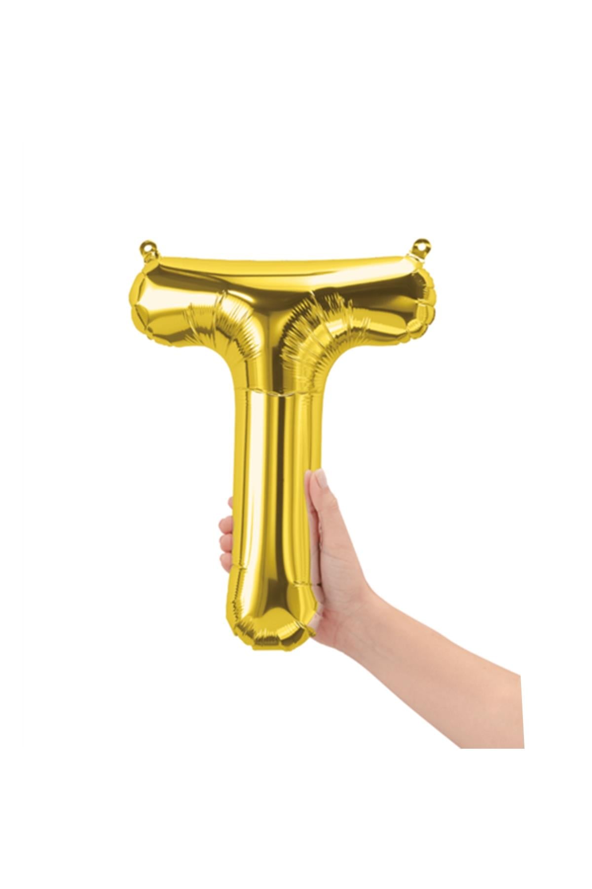 16'' Harf Folyo Balon Gold 35 cm  ( T )