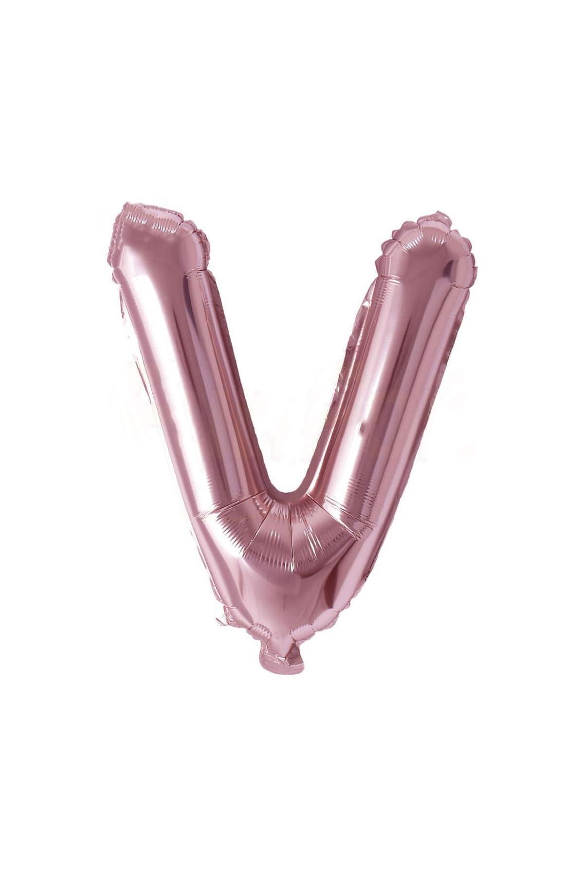 16'' Harf Folyo Balon Rose Gold 35 cm  ( V )