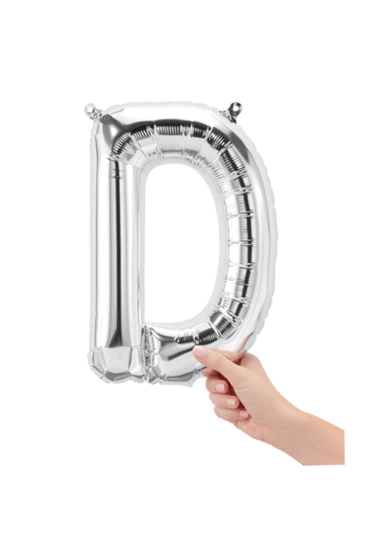 16'' Harf Folyo Balon Silver 35 cm  ( D )